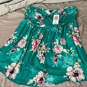 Torrid size 00 tropical tube top NWT